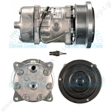4637COMPRESSOR,SANDEN, NEW HOLLAND U4637 7H15 12V 125mm 8V, R134a REAR O-RING ULTRA HEAVY DUTY    KOMPRESOR SD7H15 SANDEN COMPRESSOR UNIVERSAL MODEL - SD4637 - 