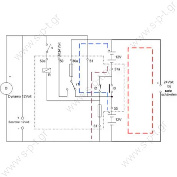 0333300003  ΜΕΤΑΛΛΑΚΤΗΣ   0 333 300 003 - BOSCH ΡΕΛΕ  ΜΙΖΑΣ  MERCEDES Series Parallel Switch NEW BOSCH 12V 3 TERMINAL BATTERY RELAY SOLENOID 0333300003   MAN, Evobus and Iveco 24V Bosch  A 000 542 72 19, 81.25902-0158, 2806754    - 