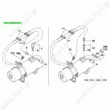 14913B  149.13B SPHEROS Αισθητήρας θερμοκρασίας μαύρος   Webasto DW Temperature Sensor 150mm | 1319547A | 14913C    Κωδικός 14913B 149.13B  THERMOSTATOR 15C DW230-350 BLACK CONNECTOR   - 