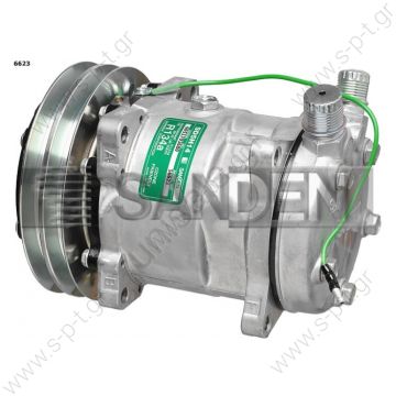 6623 5800103  ΣΥΜΠΙΕΣΤΗΣ SANDEN SD5H14 132A2 12V V-OR     ΣΥΜΠΙΕΣΤΗΣ A/C    COMPRESSOR SD5H14 MODEL - SD6623 PULLEY - 152mm BEL Type	Sanden 5H14 Volume (cc)	175 Ø (mm)	152 Voltage (V)	12 Pulleytype	2 G - A