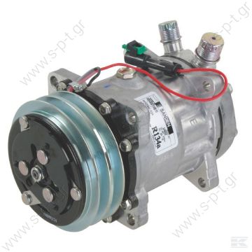 4711    SANDEN  ΚΟΜΠΡΕΣΕΡ   A/C   ΣΥΜΠΙΕΣΤΗΣ    SD7H15   24V   2GA     Compressor Series SD7 / Type SD7H15 Connection	7/8" x 3/4" Type	Sanden 7H15 Volume (cc)	270 Ø (mm)	125 Voltage (V)	24 Pulleytype	2 G - A