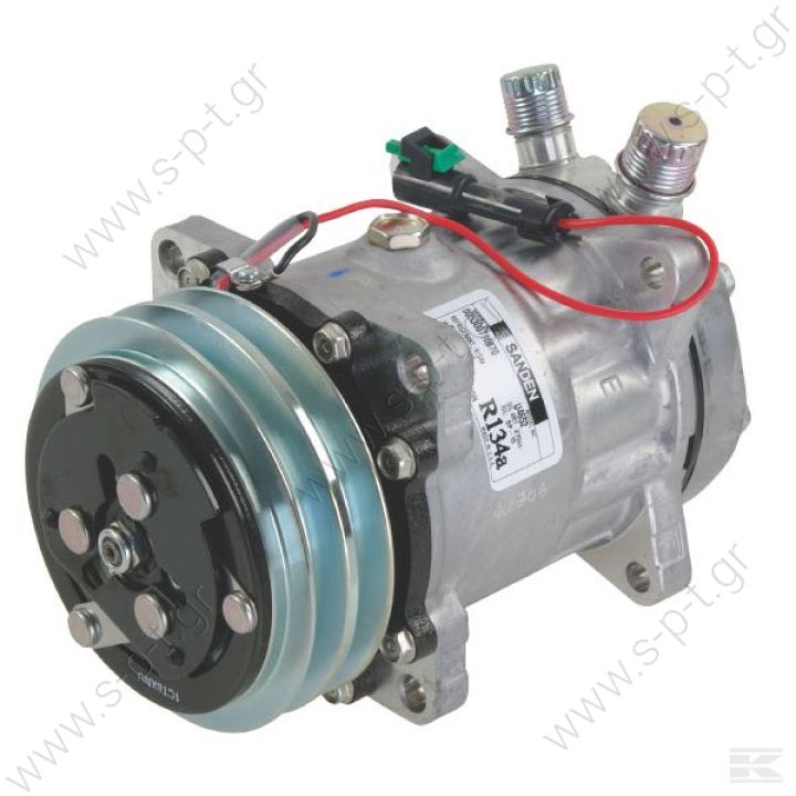 4711    SANDEN  ΚΟΜΠΡΕΣΕΡ   A/C   ΣΥΜΠΙΕΣΤΗΣ    SD7H15   24V   2GA     Compressor Series SD7 / Type SD7H15 Connection	7/8" x 3/4" Type	Sanden 7H15 Volume (cc)	270 Ø (mm)	125 Voltage (V)	24 Pulleytype	2 G - A