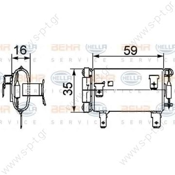 MERCEDES 001 821 78 60 (0018217860)  ΑΝΤΙΣΤΑΣΗ ΚΑΛΟΡΙΦΕΡ DAF XF 95-105 MERCEDES ACTROS  OE: 1635854, 1788494, 1373855    0018217860 DT: 5.62050, 562050 HELLA: 9ML351 029-381, 9ML351029381 AKS DASIS: 906002N INNE: 12EMB0055 - 