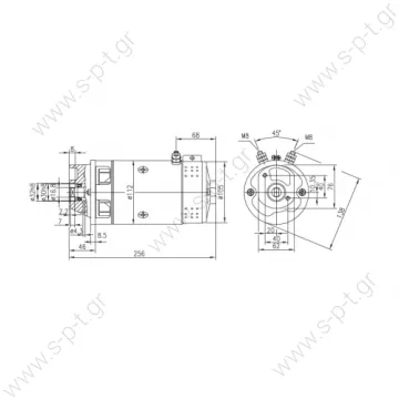 IM0026  MAHLE  LETRIKA  ΜΟΤΕΡ  ΥΔΡΑΥΛΙΚΗΣ ΠΟΡΤΑΣ  24V  MM287     DC Motor AMJ5145 24V 2,1kW 11.212.600 AMJ5145 Letrika (Iskra) DC motor  Iskra / Letrika 11.212.600 DC Motor Iskra Bosch - 