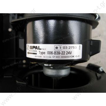 20220094 006-B39-22 SPAL ΜΟΤΕΡ ΣΑΛΛΙΓΚΑΡΟΣ ΔΙΠΛΟΣ   28,20,01,041, 33-0184  Twin Radial Blower 006-B39-22 24V = 3 steps      Carrier Sutrak 24v 20220094 Carrier Sutrak Double blower TYPE: SPAL radial 006-B39-22 24V Application: BOVA, NEOPLAN, RENO, SETRA  - 