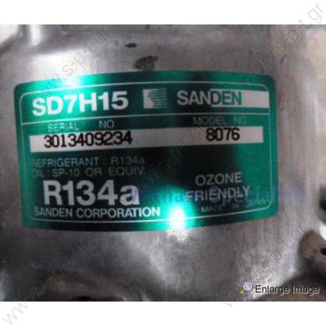 SD7H15-8076 ΚΟΜΠΡΕΣΣΕΡ  SANDEN  LAND ROVER DEFENDER MODEL-(2.5 TD5) 112MM PK - 4    LAND ROVER OE No.	JPB101200  	SANDEN 12 V  112  4 PV  Oil  PAG 100  - 
