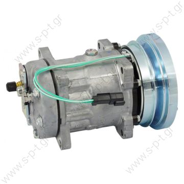40405145   ΣΥΜΠΙΕΣΤΗΣ CATERPILLAR 24V SD7H15 138 A1 24V   SANDEN 4468  SANDEN,4608-7H15 24 V 140MM 1-A, R134A REAR GM PAD ,D/C CAT Caterpillar 1011759 - 1343997 - 2021759 - 3E1906 - 3E3658 - 4468 - 4604 - 7984 - 7T8600 - 8064 CATERPILLAR OEM# 3E-1908 - 
