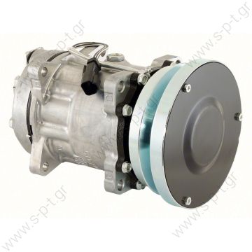 40405145   ΣΥΜΠΙΕΣΤΗΣ CATERPILLAR 24V SD7H15 138 A1 24V   SANDEN 4468  SANDEN,4608-7H15 24 V 140MM 1-A, R134A REAR GM PAD ,D/C CAT Caterpillar 1011759 - 1343997 - 2021759 - 3E1906 - 3E3658 - 4468 - 4604 - 7984 - 7T8600 - 8064 CATERPILLAR OEM# 3E-1908 - 