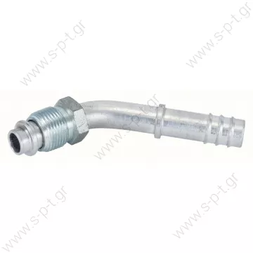 ΓΩΝΙΑ  45º  3/8"~3/4" o-ring 45° Αρσενικό Ακροφύσιο FITTING, MOR-45D 8-10 ALUMINIUM BARB, STEP-UP 1542   - 