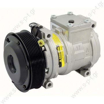 447100-2380  DCP99510, DENSO   ΚΟΜΠΡΕΣΕΡ A/C ΤΡΑΚΤΕΡ- ΜΗΧΑΝΗΜΑΤΩΝ    CONSTRUCTION EQUIPMENT, AGRICULTURA Denso Compressor & Clutch John Deere OEM# RE46609   COMPRESSOR, N-DENSO 10PA17C JOHN DEERE, 12V 145MM 8PV R134A, DUST COVER  - 