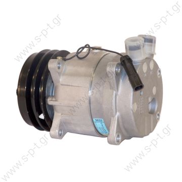 KL000096  ΣΥΜΠΙΕΣΤΗΣ HARRISON V5 132A2 12V V-ROT   Harrison Delphi V5  1" x 1" Type	Harrison / Delphi V5 Ø (mm)	132 Voltage (V)	12 Pulleytype	A2 KOMATSU : 42N0711170, 42N-07-11170 MERLO : 056132 NEW HOLLAND : 72107511 ROLLS ROYCE : UD21300     - 