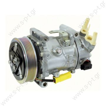 98886 (97886) ΣΥΜΠΙΕΣΤΗΣ CITROEN C4    CITROEN / PEUGEOT MODEL - C4/207/307 II (1.4,1.6,22.0 16V, 1.4,1.6 HDI  SANDEN MODEL - 6C12  6PK - COMPRESSOR NEW No Original	6453QJ/9651910980, 6453.QJ / 6453.QK / 6453.WK / 6453.WL / 6453.ZZ /  - 