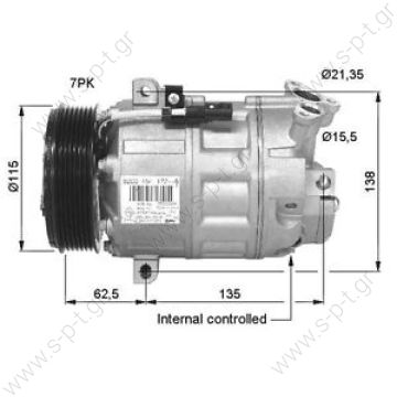 98856 (97856)ΣΥΜΠΙΕΣΤΗΣ NISSAN PRIMASTAR   COMPRESSOR NISSAN PRIMASTAR OPEL  RENAULT  NISSAN   No Original	8200454172/506041-0300, 5060410300/5060410531/8200454172/8200577732 Power supply	12 V Manufacturer	Zexell Pulley diameter [mm] 119 Number CP	7 - 