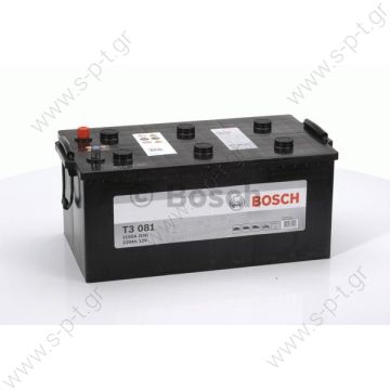 BOSCH ΜΠΑΤΑΡΙΑ "Τ3" GREY LINE (220Ah/1450A) ± 518x291x242 0092T30810  0 092 T30 810 ΜΠΑΤΑΡΙΑ T3 HD 220Αh/1150A ΑΡ.  - 