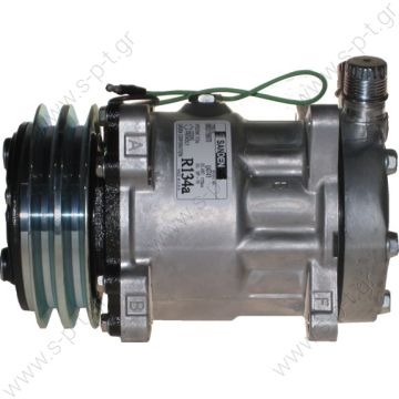 8018 8024  ΣΥΜΠΙΕΣΤΗΣ SANDEN SD7H15 132A2 12V V-OR  5800011 COMPRESSOR SD7H15 Sanden Universal Compressor # 4741  Sanden 4664 Kenworth LE1620 Mack 206RD413M - 