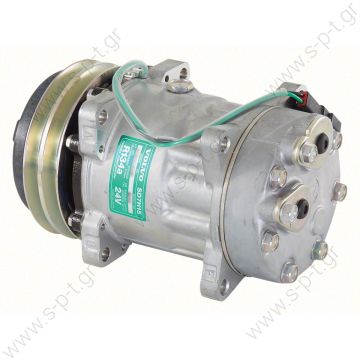 SANDEN 8045 Off Road Volvo OEM# 11104419  Volvo BM / Construction Equipmen 24V  L 110 E, L 120 E L 150 E	01.99-    L 180 E, L 220 E	01.99-	COMPRESSOR, NEW,SANDEN SD7 2A 24V, VOLVO CONSTRUCTION NISU     - 