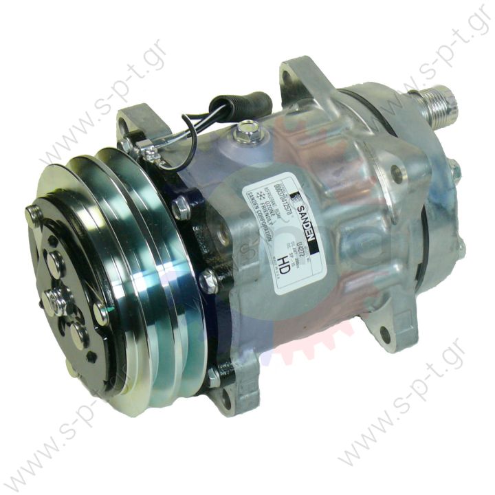SANDEN U4272 ΣΥΜΠΙΕΣΤΗΣ SANDEN SD7H15 132A2 24V H-OR 4272  ΚΟΜΠΡΕΣΣΕΡ   KOMPRESOR SD7H15 MODEL  GENUINE SANDEN SD7H15 MODEL 4272 (7-CYLINDER) COMPRESSOR (155CC).