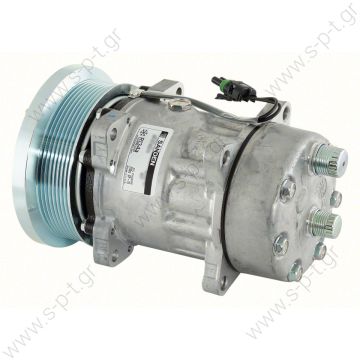 4637COMPRESSOR,SANDEN, NEW HOLLAND U4637 7H15 12V 125mm 8V, R134a REAR O-RING ULTRA HEAVY DUTY    KOMPRESOR SD7H15 SANDEN COMPRESSOR UNIVERSAL MODEL - SD4637 - 