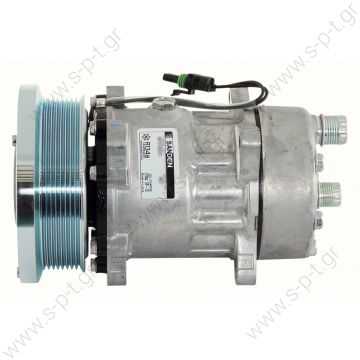 4637COMPRESSOR,SANDEN, NEW HOLLAND U4637 7H15 12V 125mm 8V, R134a REAR O-RING ULTRA HEAVY DUTY    KOMPRESOR SD7H15 SANDEN COMPRESSOR UNIVERSAL MODEL - SD4637 - 