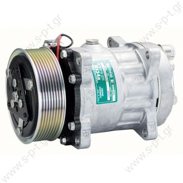40405301    ΚΟΜΠΡΕΣΕΡ   SANDEN SD7H15-8143  ΣΥΜΠΙΕΣΤΗΣ     Caterpillar 8143 - 84058795 Compressor SD 7H15 (84058795) Model: SD 7H15 | Horizontal ouput O'Ring | Poly clutch V 8 grooves | OEM Reference 84058795 