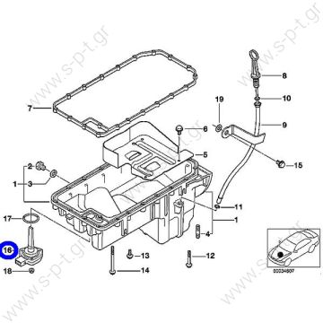 6PR 007868-031  Oil Level Sensor   BMW E81 E87 E82 E88 E36 E46 E90 E91 E92 E93 E39 E60 E61 E38 E65 X1 E84 X3 E83 X5 E53 Z3 E36 Z4 E85 Z8 E52 / oil level sensor new (12617508003 / 12611439810)  - 