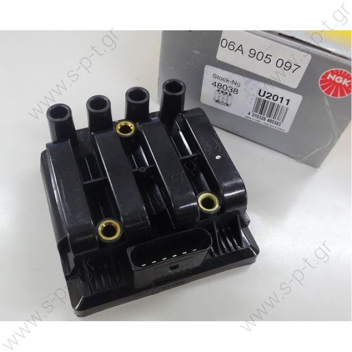 138438 ΠΟΛΛΑΠΛΑΣΙΑΣΤΗΣ    VW New Beetle Bora GOLF4 GOLF5 Jetta Touran / NGK made ignition (06A905097)  Εργοστάσιο	Κωδικός AUDI	06A905097 AUDI	06A905104 VAG	06A905097 VAG	06A905104 VW	06A905097 VW	06A905097A VW	06A905104