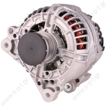 0124525545,   BOSCH ΔΥΝΑΜΟ VAG 12V 140A  VW GOLF VI 1,2 TSI  VW GOLF PLUS (5M1, 521) 1.2 TSI 11 / 09-> 02/14 105 HP Audi A3 1.2 Tfsi   VW TIGUAN   SKODA 03F 903 023 D (03F903023D)  AUDI  A1/A3/FABIA 1.6/2.0TDI 140A 56PVF6 [Lin2-D] - 