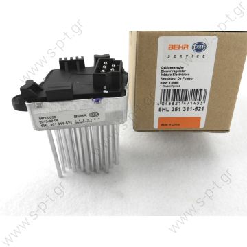 5HL 351 321-191 / BMW  ΑΝΤΙΣΤΑΣΗ ΚΑΛΟΡΙΦΕΡ     BMW E46 X3 E83 / HELLA BEHR made blower register new (64116920365)  Ρυθμιστής ανεμιστήρα θαλάμου επιβατών Bmw 3 (E46), X3 - 