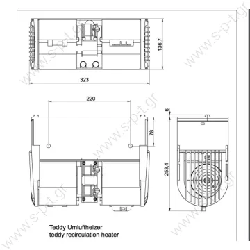 ΚΑΛΟΡΙΦΕΡ ΝΕΡΟΥ 24V AURORA   HEATER TEDDY 2000 2-ST. 24V 151-552-0024 Voltage	24V Medium	Electric Speed	3 Speed AirFlow	385 m3/hr (226 cfm) Heating Output	No OEM Part Numbers	No Related Part	No  Heater TEDDY 2000 2-st. 24V - 