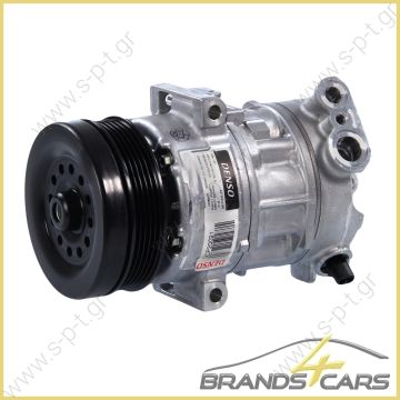 DCP20021   98898 (97898) ΣΥΜΠΙΕΣΤΗΣ OPEL CORSA D, TIGRA   COMPRESSOR - NEW  TSP0155873   Denso 5SL12C; 110 mm; PV5; 12V; V45 °; Opel Vauxhall Corsa    Κωδικός προϊόντος: 6854102 , 6854091  55701200   93190812  Κατηγορία: Συμπιεστές Κατασκευάστης: Denso - 