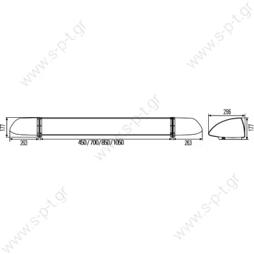 2RL 007 900-001 ΦΑΡΟΣ HELLA   ΜΠΑΡΑ  HELLA - Signal System, emergency vehicle   OE:	KDWHLO9053, 087 1215, 0871215 - 