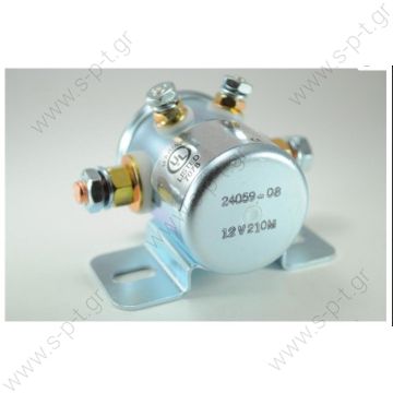 Cole Hersee 12V ΡΕΛΕ ΙΣΧΥΟΣ ΣΥΝΕΧΟΥΣ  Insulated Continuous Duty SPST Solenoid - 24059-08  The Cole Hersee 12V Insulated Continuous Duty SPST Solenoid 24059-08  Rating: 65A at 12V DC. Intermittent rating: 750A make, 100A breakbreak. 10 sec On, 30 min Off. - 