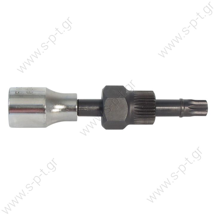 T50 TORX    ΕΞΟΛΚΕΑΣ  ΤΡΟΧΑΛΙΩΝ   Pulley Access Tool Suit Clutch Type  Pulley Access Tool Suit Clutch Type Connection Type: Spline/Hex Ends Overall Length: 74mm Application: Suit Clutch Type  Pulleys On Bosch 0 123/4 
