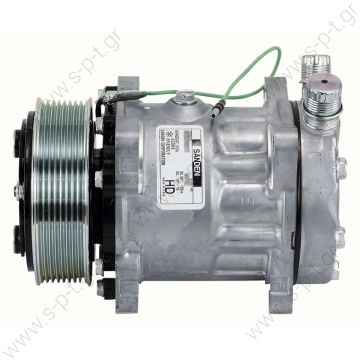 40405137  ΚΟΜΠΡΕΣΕΡ  SANDEN, SD7H15 6008, 24V, 8PV, 119MM, VERT O-RING, EAR MOUNT, R134A   ΣΥΜΠΙΕΣΤΗΣ SANDEN SD7H15 119PV8   24V COMPRESSOR, SANDEN SD7H15 6008 LIEBHERR, 24V 119mm 8PV R134a VERT O-RING, EAR MOUNT, STEEL ARMATURE - 