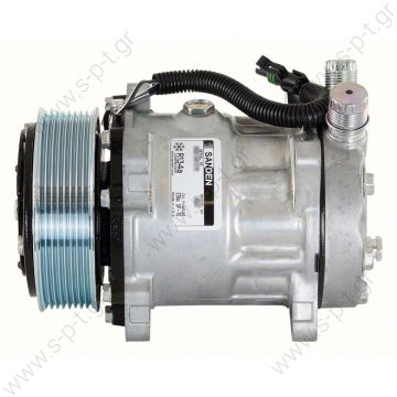 ΣΥΜΠΙΕΣΤΗΣ SANDEN COMPRESSOR SANDEN FIX R134A U4711 Sanden    Compresor Original Sanden    Air conditioning compressor SD7H15 4711   4711 Compressor SD7H15  	R134A Displacement:   COMPRESSOR, NEW, SANDEN, VOLVO TRUCK, KENWORTH, 8PV 119MM, 12V, JDA HEAD  - 