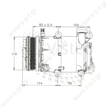 40440120  VISTEON    Focus II Serie 1.6 - 2.5  Compressors  Focus C-Max 1.6 1333040 TSP0155443 Compressor A / C Visteon VS; 110 mm; PV5; 12V; IN; Ford Focus; C-Max  FORD : 3M5H19497AC, 1432767, 1432770, 3M5H19497AA  1333040    - 