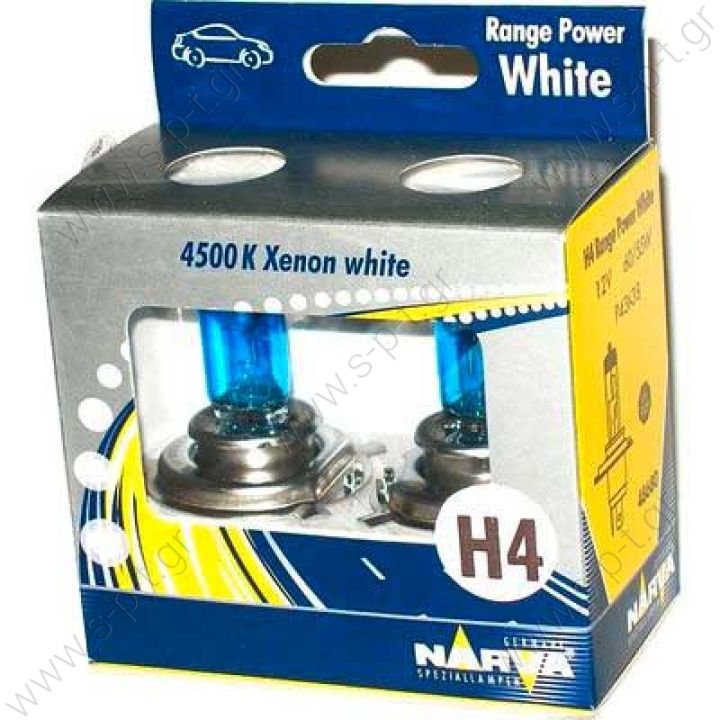 48680 – NARVA Σετ Λάμπες 12V Range Power White H4 60/55W P43 (Σετ των 2) 48680 - NARVA