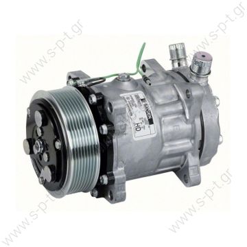 8236 KOMPRESOR SD7H15 MODEL 24V SANDEN UNIVERSAL COMPRESSORS  SD8236 PULLEY - 132MM BELT - 2A CONNECTIONS - VERTICAL 7/8 "X 3/4" CONNECTIONS - HE POWER SUPPLY - 24V - 