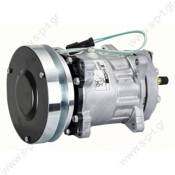 3E1909   SANDEN,4604-7H15   ΚΟΜΠΡΕΣΣΕΡ A/C  CATERPILLAR 24V SD7H15 138 A1 24V   SANDEN,4604-7H15 24V 140mm 1-A, R134a REAR GM PAD  CAT     CATERPILLAR : 3E1909, 3E-1909, 1065122, 106-5122    1065122 - 4479 - 4640 - 4658 - 8058 - 8066 - 8109  - 