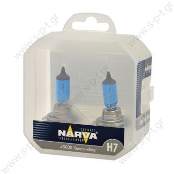 48607 – NARVA Σετ Λάμπες 12V Range Power White H7 55W (Σετ των 2) 48607 – NARVA