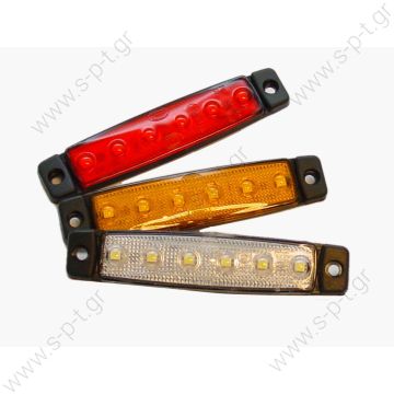 560-0.06/12 - DASTERI,ΦΑΝΟΣ ΟΓΚΟΥ ME 6 LED ΛΕΥΚΟΣ 560   ΦΑΝΟΣ ΟΓΚΟΥ ΜΕ 6 LED KITΡΙΝΟΣ 560    560-0.05/12   LED ΠΛΕΥΡΙΚΟΣ ΦΑΝΟΣ ΟΓΚΟΥ 12V Ή 24V - 