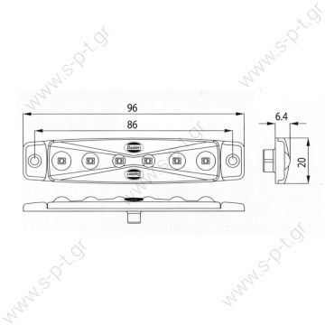 560-0.06/12 - 560-0.05/24 Φανός όγκου με 6 LEDs, LED 24V   DASTERI,ΦΑΝΟΣ ΟΓΚΟΥ ME 6 LED ΛΕΥΚΟΣ 560 ΦΑΝΟΣ ΟΓΚΟΥ ΜΕ 6 LED KITΡΙΝΟΣ 560 560-0.05/12 LED ΠΛΕΥΡΙΚΟΣ ΦΑΝΟΣ ΟΓΚΟΥ 12V Ή 24V - 