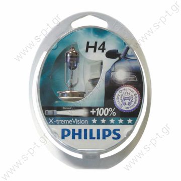 Λάμπες  Philips H4 12342 X-treme Vision Plus 130 45m Halogen Light Bulbs Extreme US   PHILIPS X-TREME VISION BULBS (PAIR) Λάμπες  Philips H4 12342 X-treme Vision Plus 130 45m Halogen Light Bulbs Extreme US   PHILIPS X-TREME VISION BULBS (PAIR)