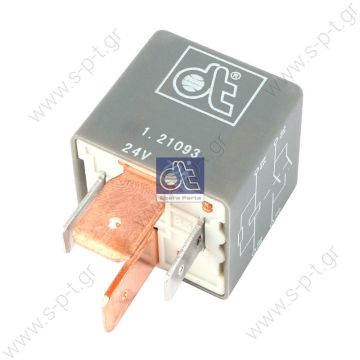 1.21093 DT Ρελέ  1.21093 ΡΕΛΕ MAN MERCEDES DAF SCANIA RENAULT   Relay Art. No. 1.21093  ΟΕ κωδικό:    364 542 7319,   81259020452 - 