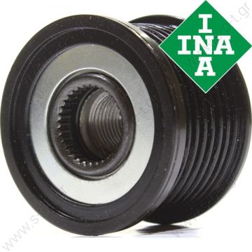 535008410, INA ΤΡΟΧΑΛΙΑ ΔΥΝΑΜΟ   MERCEDES  7PV   Original INA freewheel pulley Mercedes E class W211 E 400 Cdi  720060 F00M349826 F00M391110 F00M991157 FOOM349826 FOOM391110 FOOM991157 F23612701 F23612702 F23612703 6281500060 - 