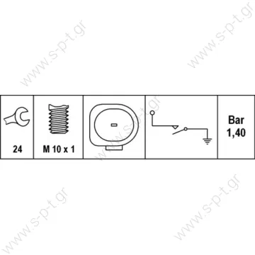 70541068 ΒΑΛΒΙΔΑ ΛΑΔΙΟΥ AUDI A1, A3, SEAT IBIZA IV, VW GOLF VI, UP, POLO      .Διακόπτης πίεσης λαδιού    Oil Pressure Switch OEN 1 094 739 — FORD OEN 95 VW 9278 EA — FORD OEN 06A 919 081 A — VAG OEN 06A 919 081 D — VAG OEN 06A 919 081 E — VAG - 
