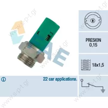 70541084 ΒΑΛΒΙΔΑ ΛΑΔIOY R19, CLIO I, MEGANE I, LAGUNA (ΟΛΑ 1.8, 2.0!)        Διακόπτης πίεσης λαδιού     Oil Pressure Switch for Renault Clio, Laguna, Megane RENAULT:77 00 845 214 - 
