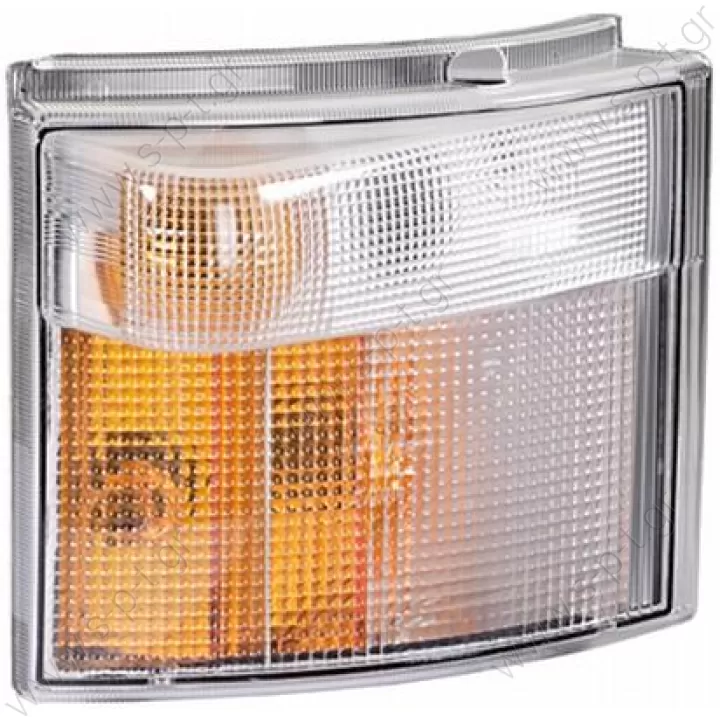 30521120 ΦΑΝΑΡΙ ΦΛΑΣ   SCANIA 144 9EL145103-011 – HELLA, Φανάρι Φλας Scania 124,144 αριστερό    9EL 145103-011 Hella Indicator lens Scania Links Hella flasher glass Scania left OE number: 1385410