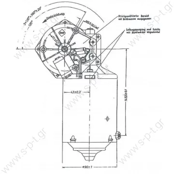 1696486 VOLVO ΜΟΤΕΡ ΥΑΛΟΚΑΘΑΡΙΣΤΗΡΑ 24V  1696486 Wiper Motor VOLVO 1500402  SWF 402292, Wiper Motor DT 2.25020 (225020), Wiper Motor   SWF VALEO NIDEC ITT 402.292 wiper motor, windscreen wiper motor, gear motor 24V DC, type SWMV    - 