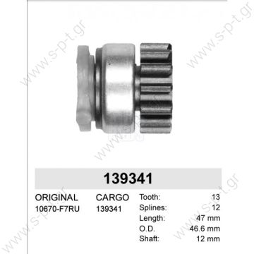 139341ZZ - CARGO ΓΡΑΝΑΖΙ ΜΙΖΑΣ  13 Τ FORD  TRANSIT  MOTORCRAFT   FORD 10670-F7RU 10688  CARGO	139341 FORD	10670F7RU ZEN	1.01.0907.0, ZN0907 - 